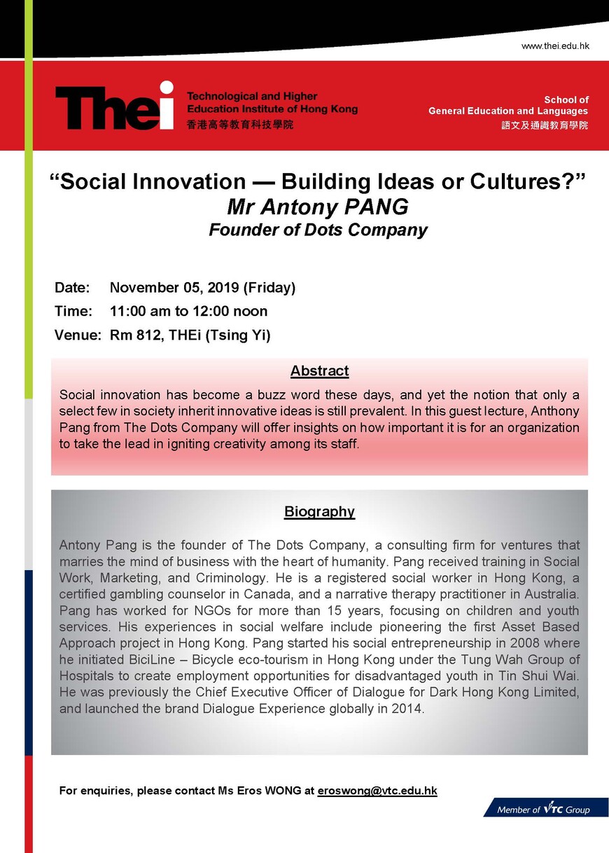 “Social Innovation — Building Ideas or Cultures?”